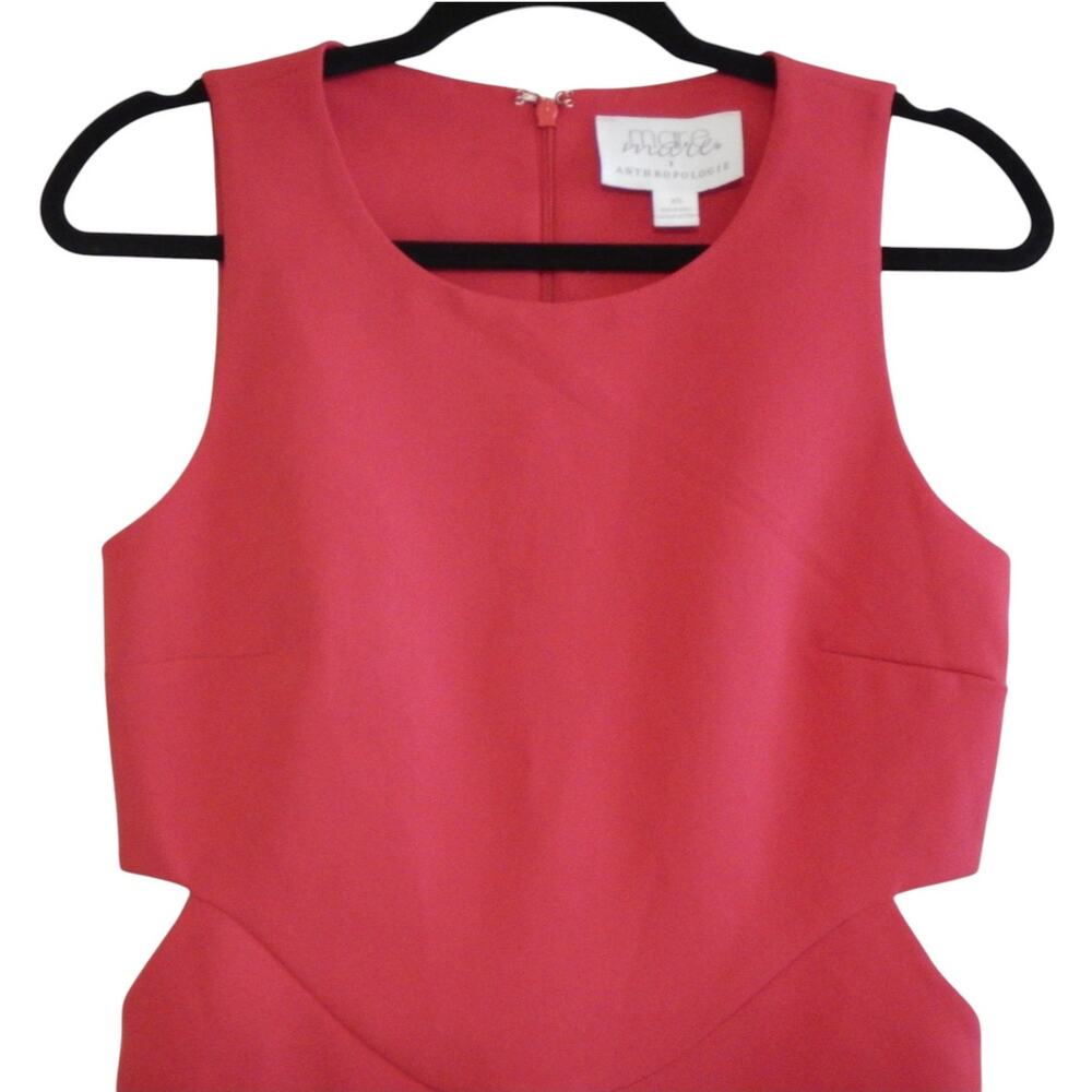 Mare Mare x Anthropologie Mini Dress Cut Out Shift Sleeveless Red Size XS - Picture 3 of 7